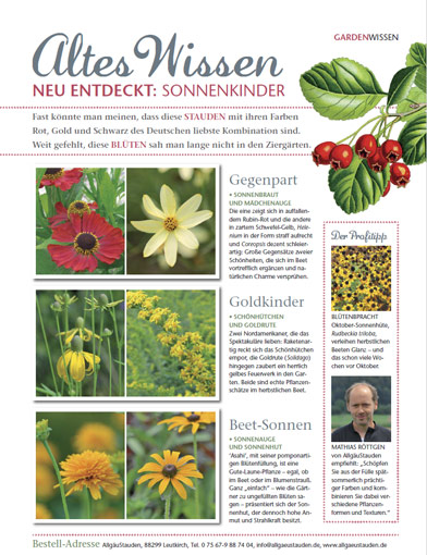 AllgäuStauden in: Gardenstyle Herbstausgabe 2012