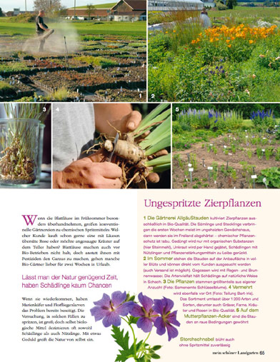 Mein Schöner Landgarten, 2015, Pflanzenanzucht ohne Chemie - Bio-Gärtereine